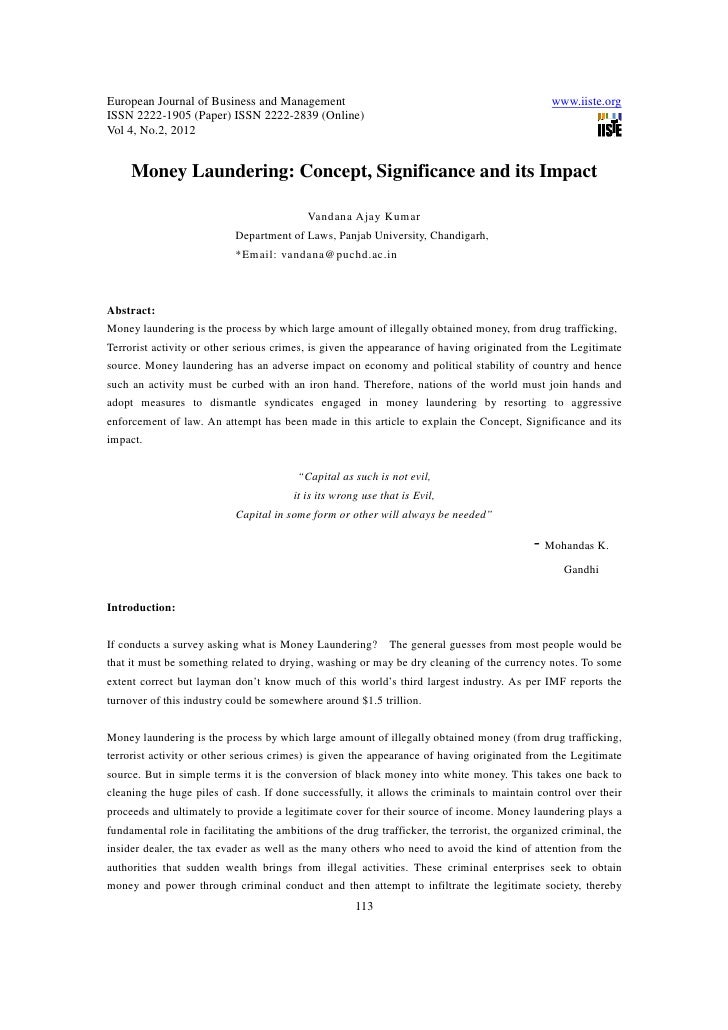 World Money Laundering Report Vol. 9 No. 2